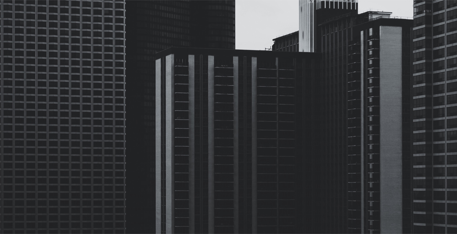 monochrome city skyline