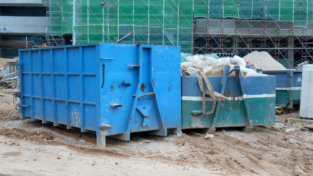 skip, commercial waste from office